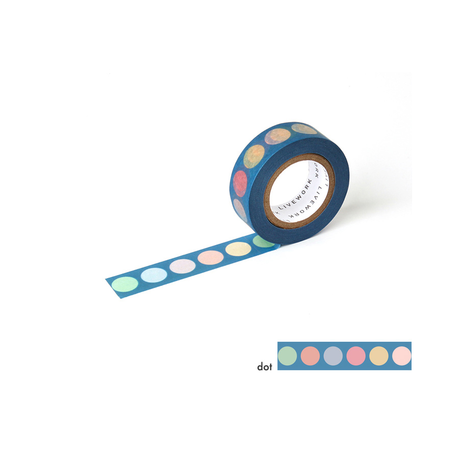 【代購】LIVEWORK DAILY PAPER TAPE 紙膠帶 15mmx10M DOT