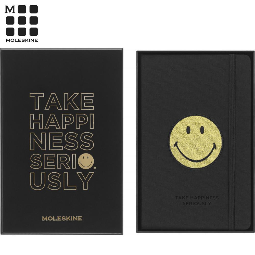 【代購】MOLESKINE SMILEY布面無時效手帳 無時效手帳禮盒-L型