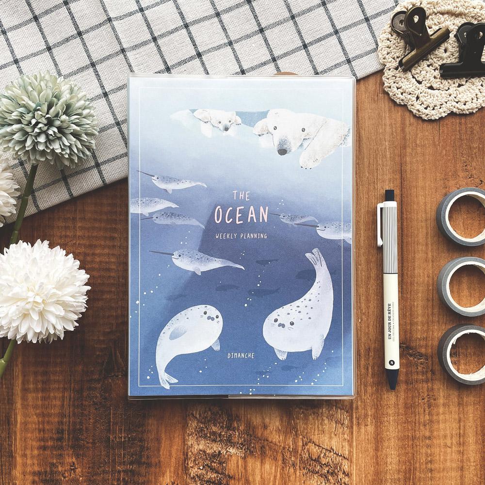 【代購】The Ocean 週計畫手帳套組v.2  [冰海藍]