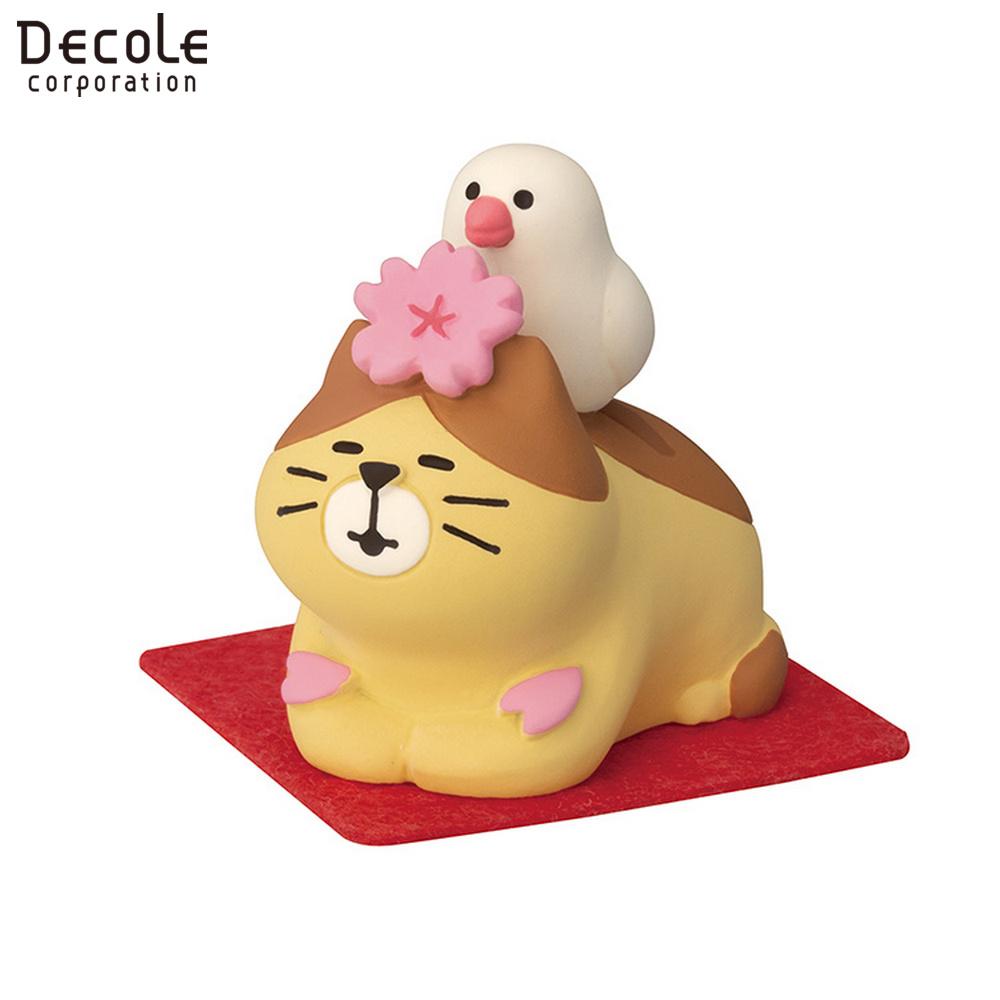 【代購】【DECOLE】concombre 悠閒花宴 晒太陽貓 櫻花和文鳥