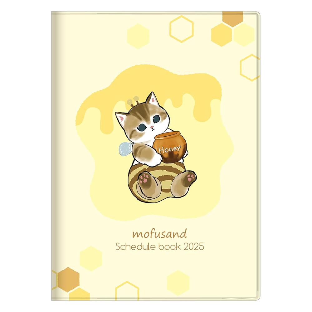 【代購】sun-star 2025 B6 月記事手帳 年曆 行事曆 mofusand 貓福珊迪 蜂蜜貓咪