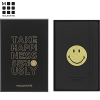 【代購】MOLESKINE SMILEY布面無時效手帳 無時效手帳禮盒-L型