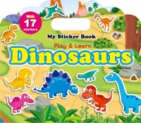 My Sticker Book：Dinosaurs (手提貼紙書英文版：恐龍)